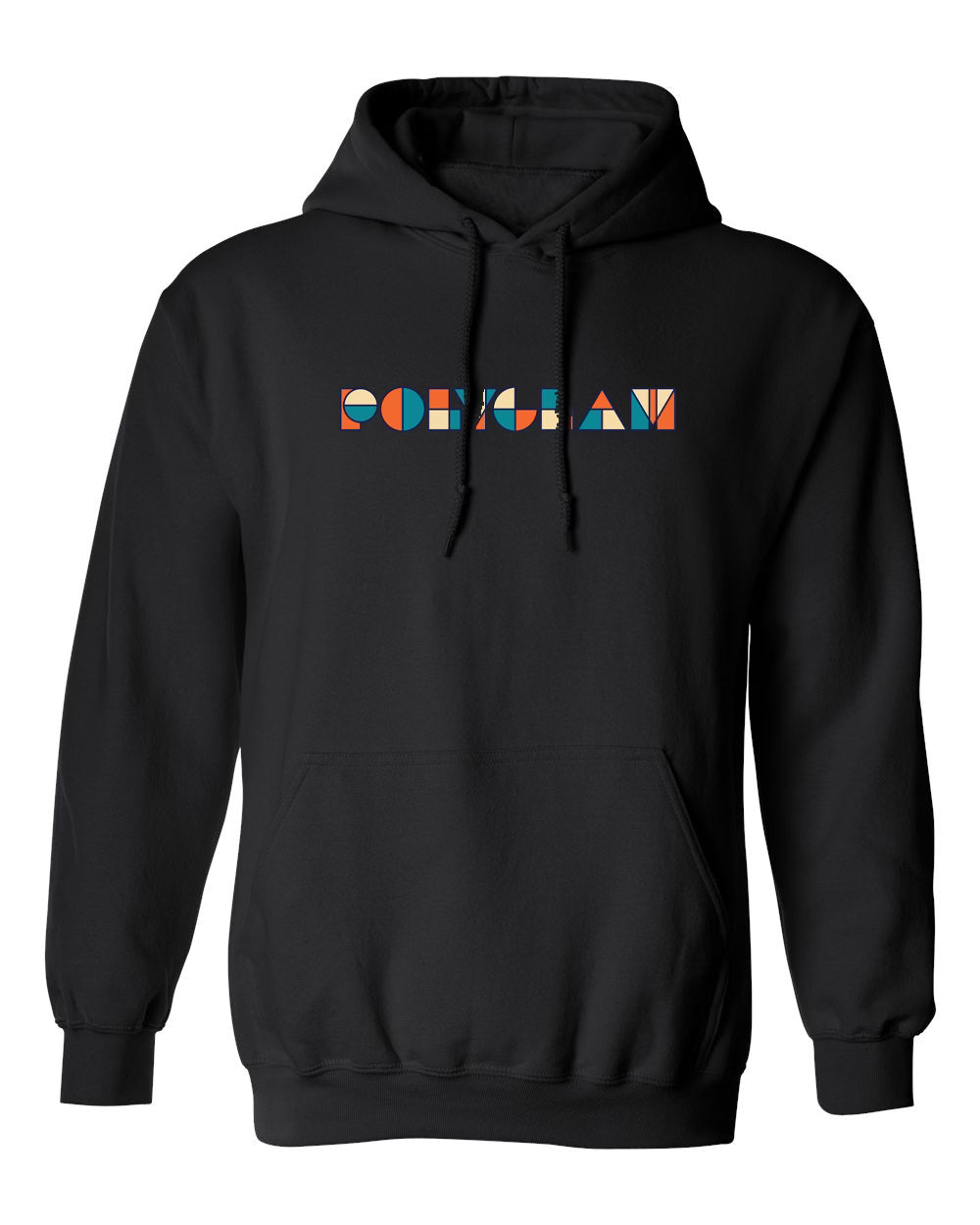 Embroidered hoodie in black
